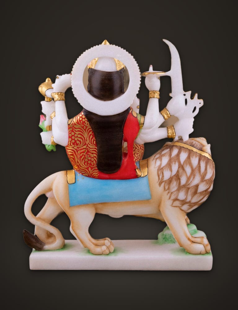 Durga Mata Idol in Marble 12 inch, additional view