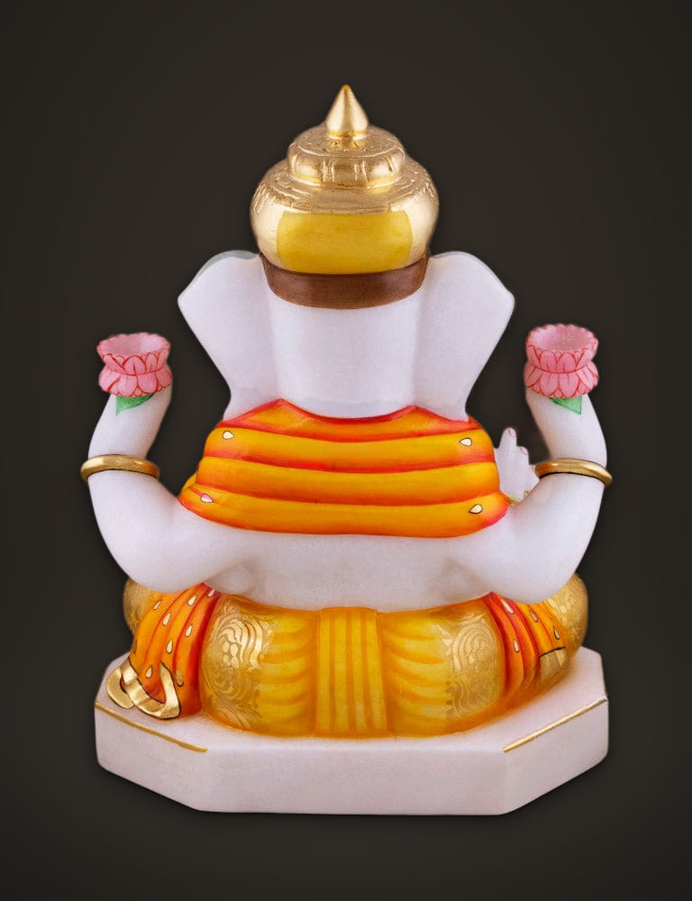 Dagdu Sheth Ganesh Marble Murti 15 inch, additional view