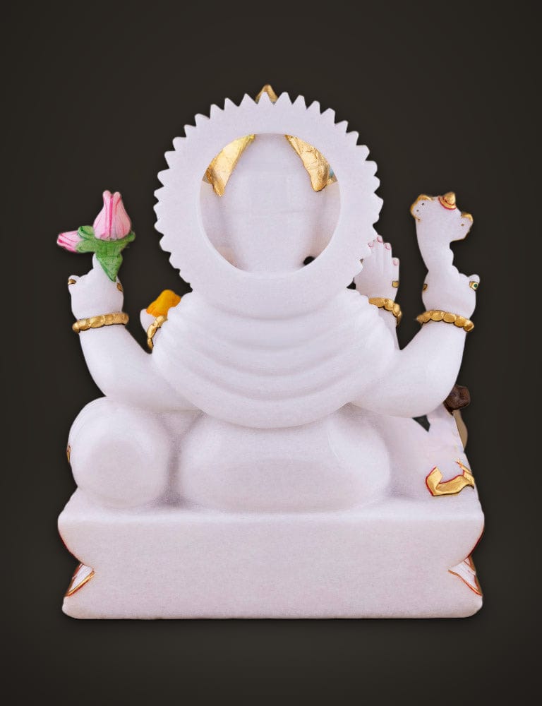Ganesh Moorti in Marble 12 inch, additional view