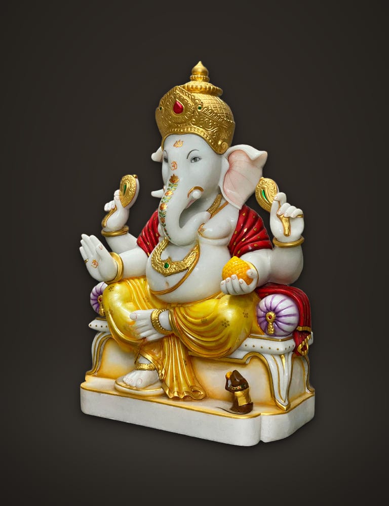 Ganesh Murti in Marble 33 inch, additional view