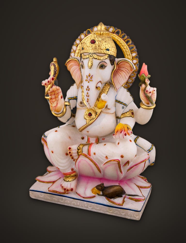 Kamal Ganesh in Marble 12 inch, additional view