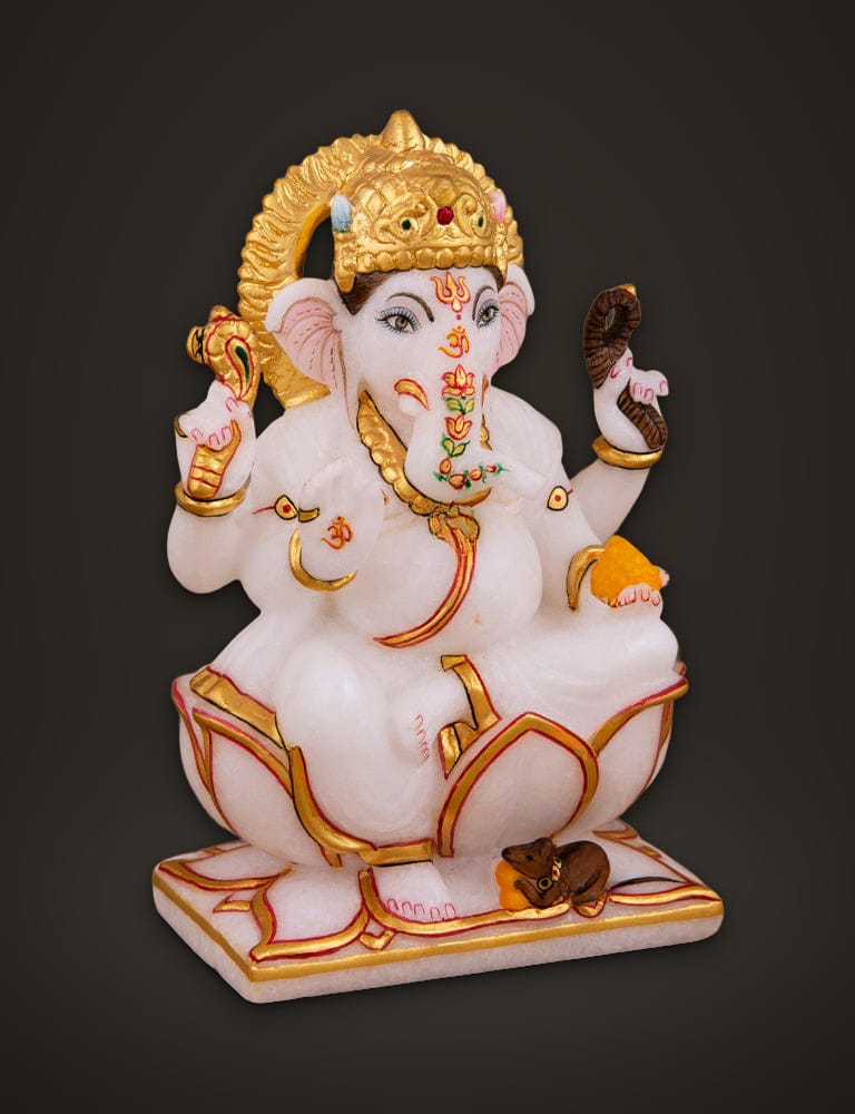 Marble Idol Ganesh 6 inch, additional view