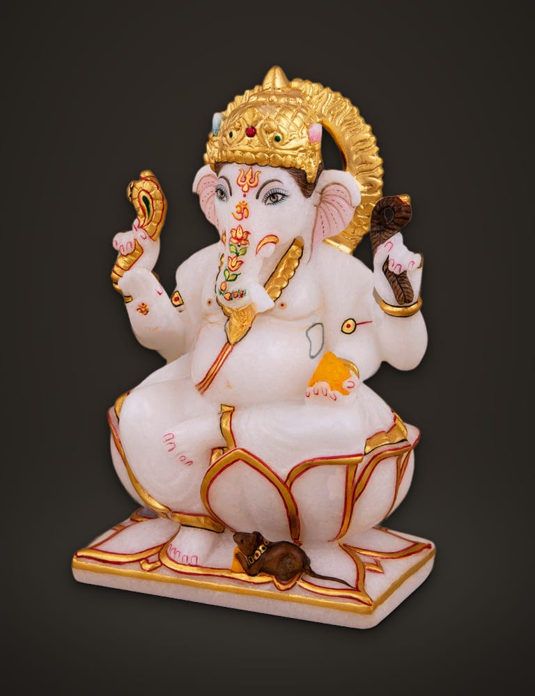 Marble Idol Ganesh 6 inch, additional view