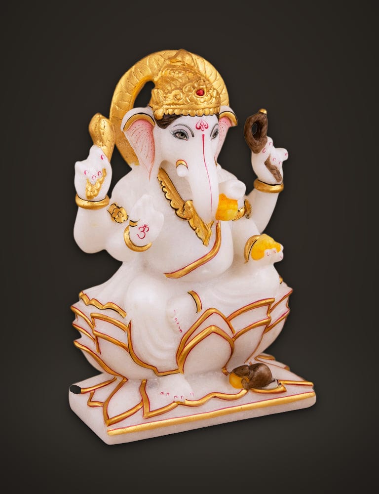 Marble Moorti Ganesh 9 inch, additional view