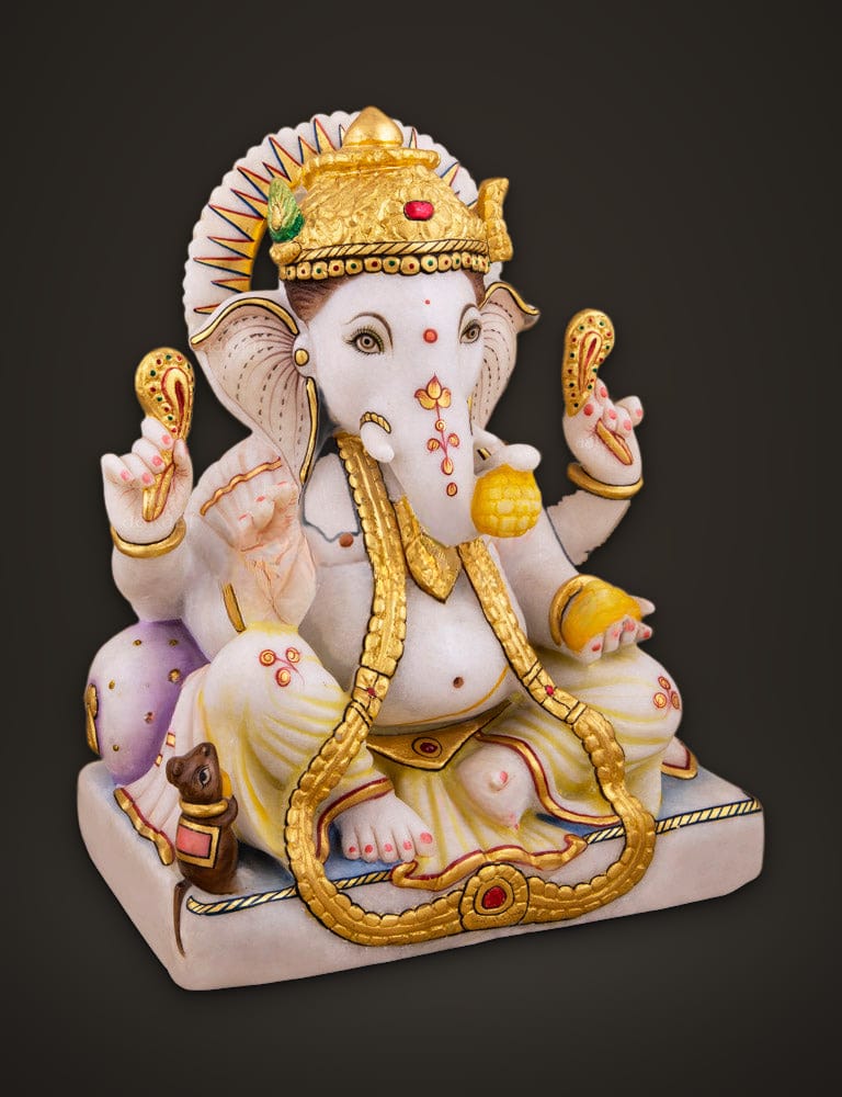 Marble Murti Ganesh 11 inch, additional view