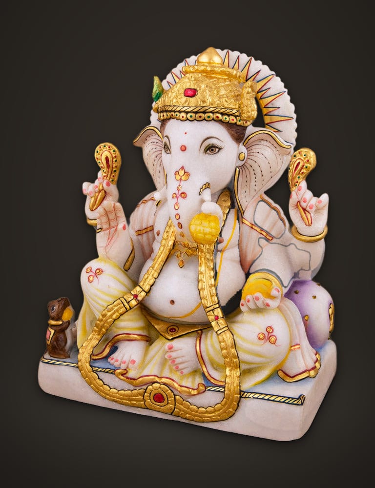 Marble Murti Ganesh 11 inch, additional view