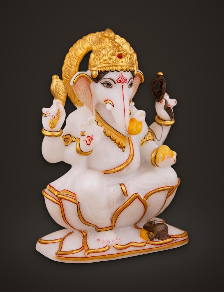 Marble Murti Ganesh 8 inch, additional view