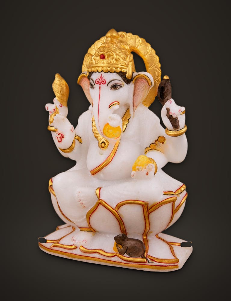 Marble Murti Ganesh 8 inch, additional view