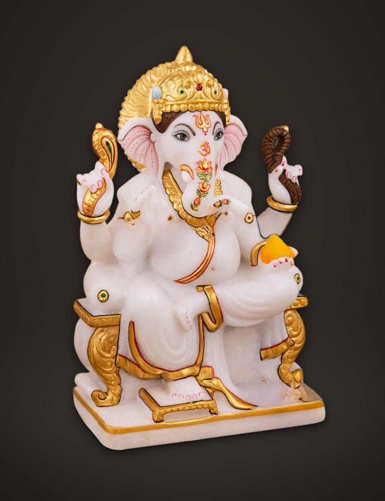 Marble Murti Ganesh 9 inch (A), additional view
