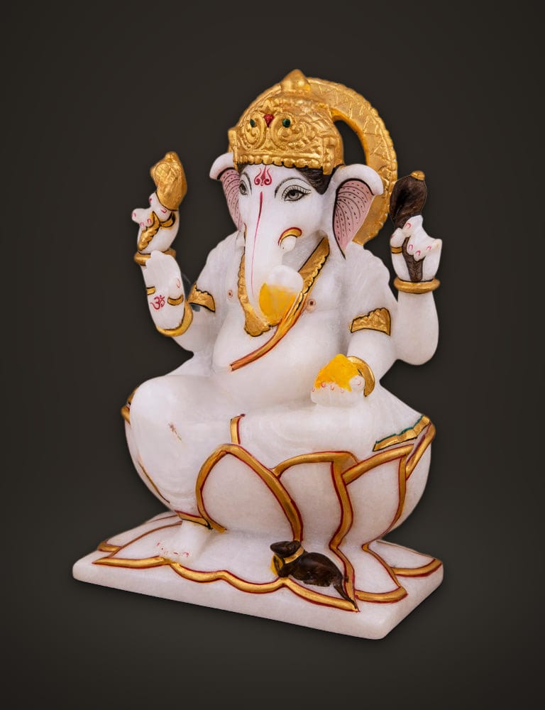 Marble Murti Ganesh 9 inch, additional view