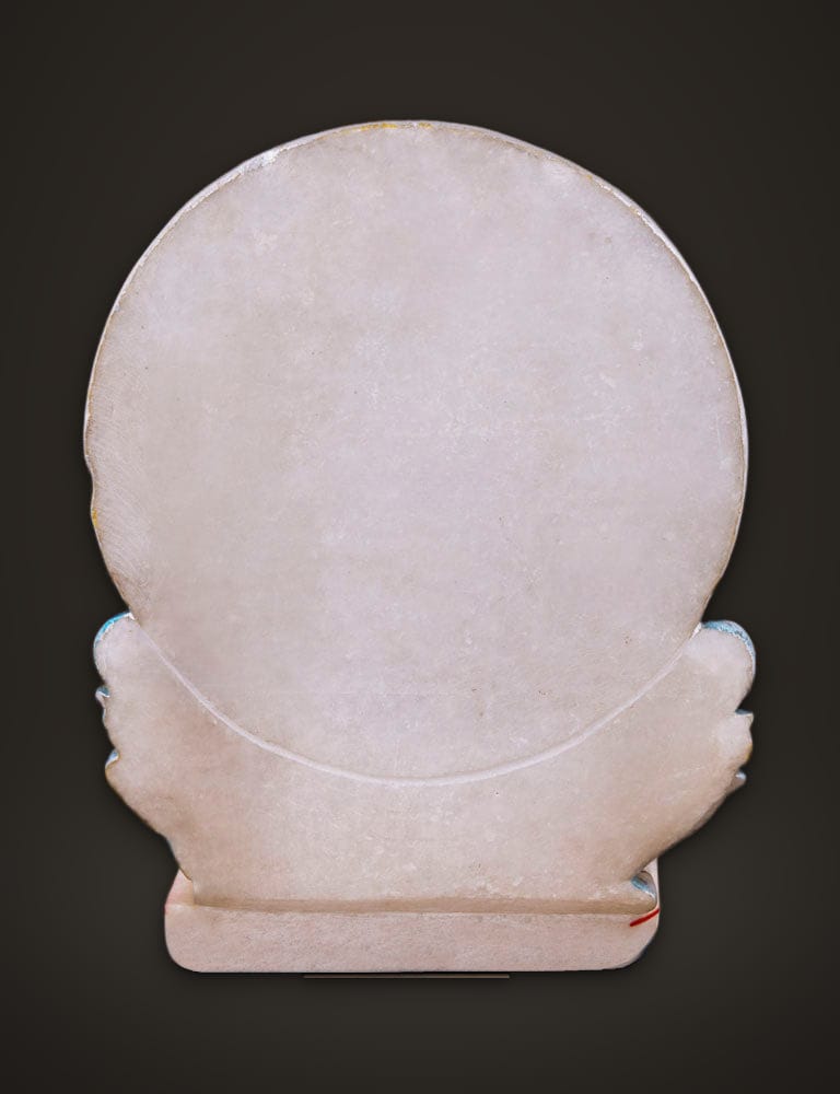 Sihasan Ganesh in Marble 14 inch, additional view