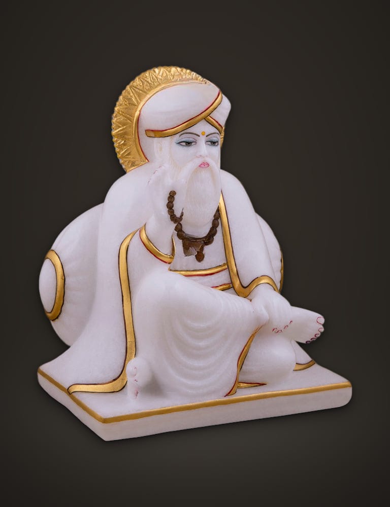 Guru Nanak Idol in Pure Marble 9 inch, additional view