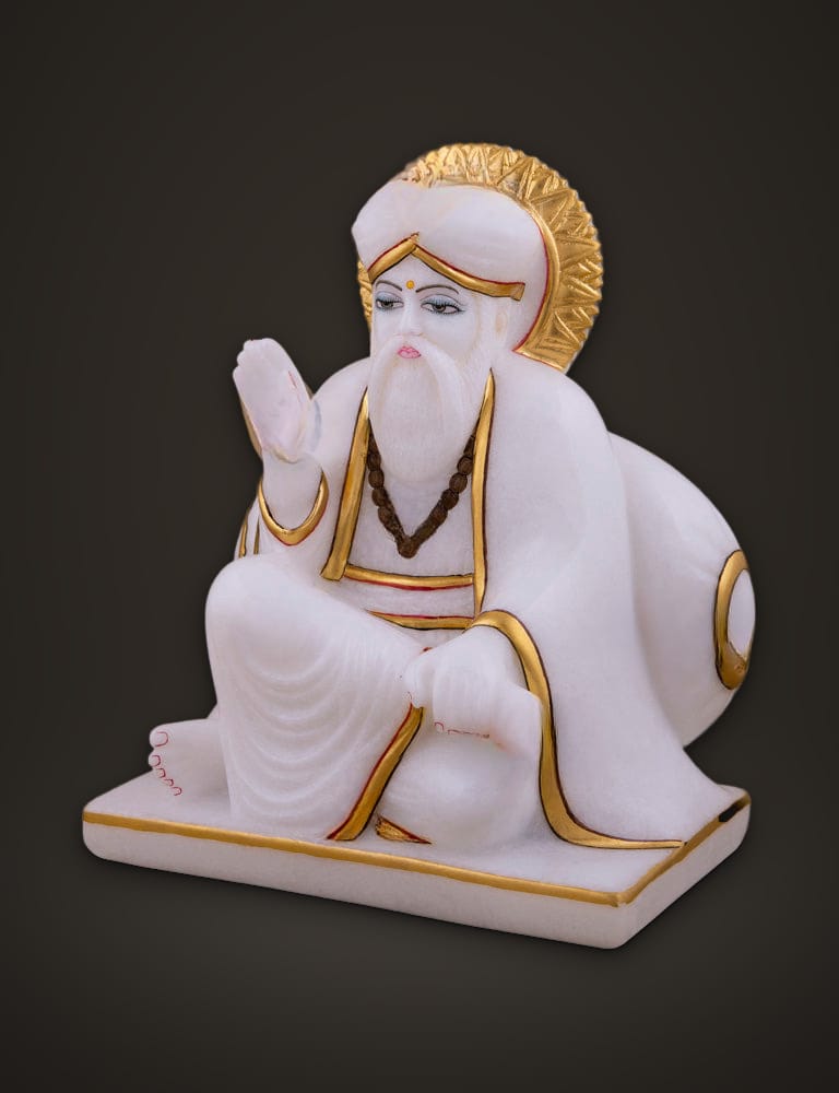 Guru Nanak Idol in Pure Marble 9 inch, additional view