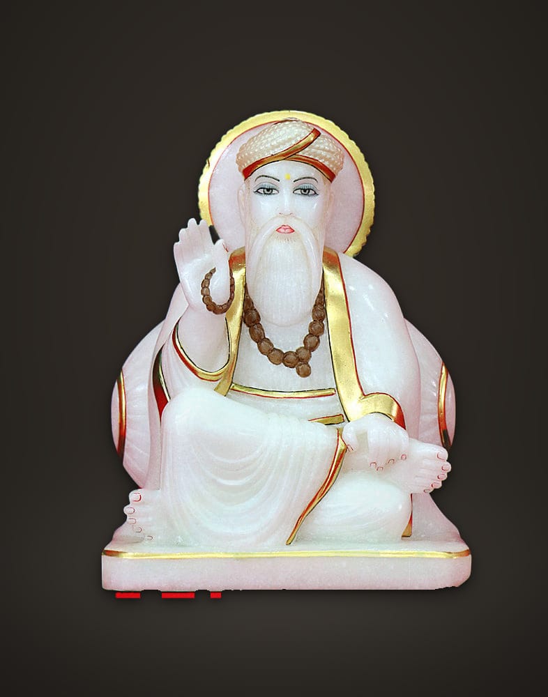 Marble Gurunanak Statue 8 inch, front view