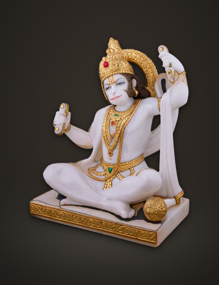 Bhajan Hanuman in Marble 15 inch, additional view