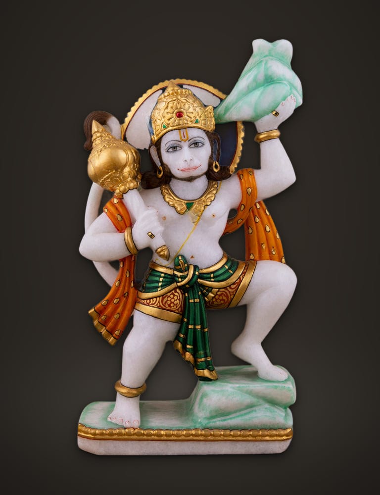 Standing Veer Hanuman Idol 14 inch, front view