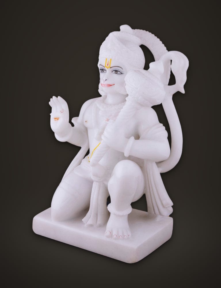 White Marble Hanuman Idol 15 inch, additional view