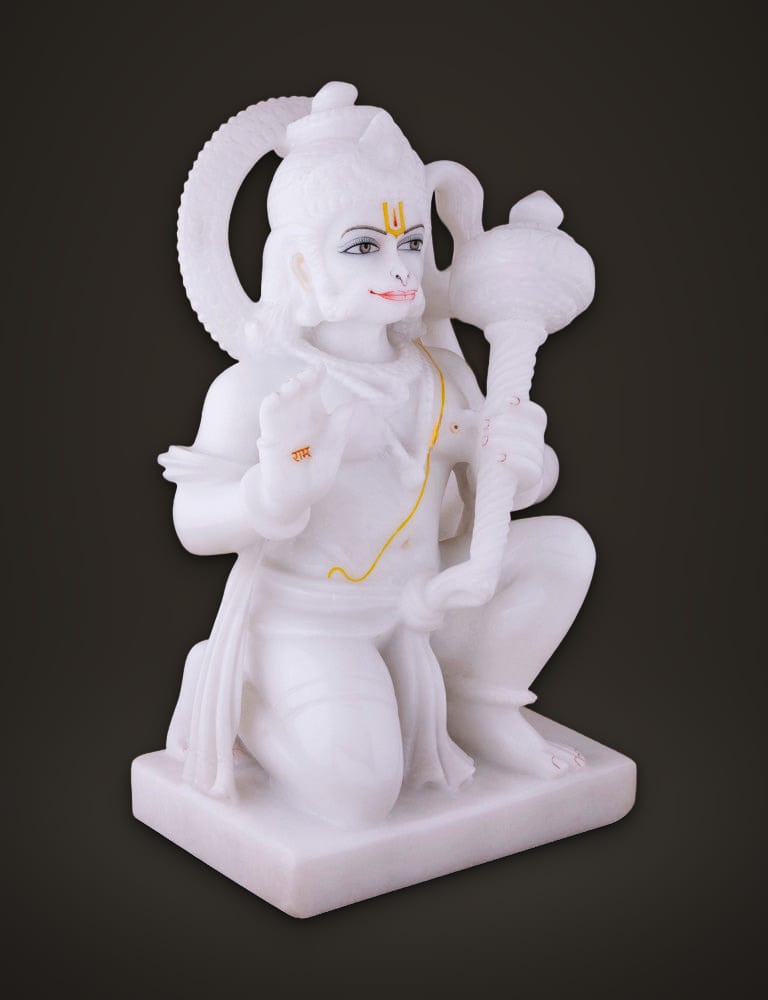 White Marble Hanuman Idol 15 inch, additional view