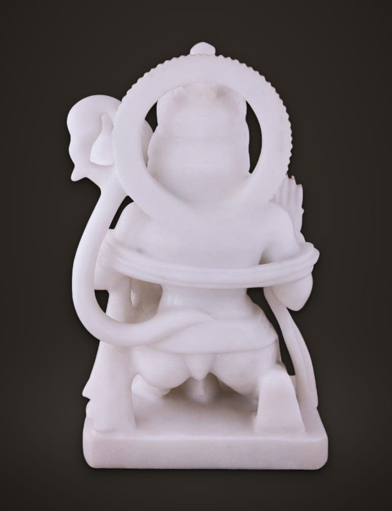 White Marble Hanuman Idol 15 inch, additional view