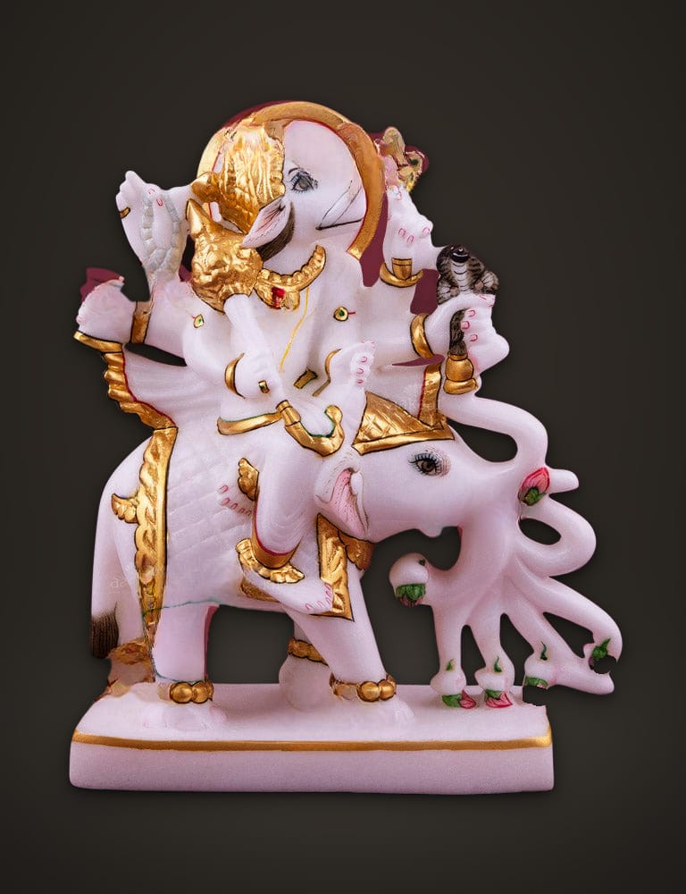 Jain God Idol Manibhadra 7 inch, front view