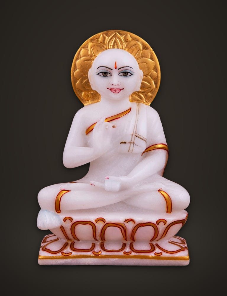 Jain Murti Gautam Swami 7 inch, front view