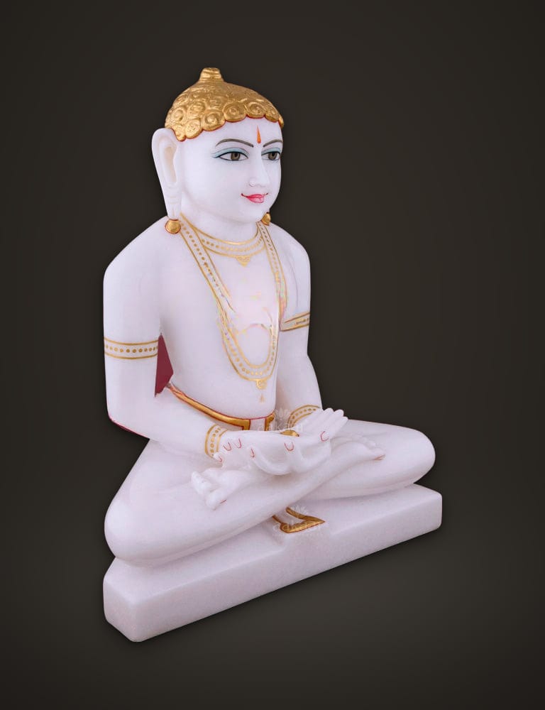 Jain Murti Mahavir in Marble 15 inch, additional view