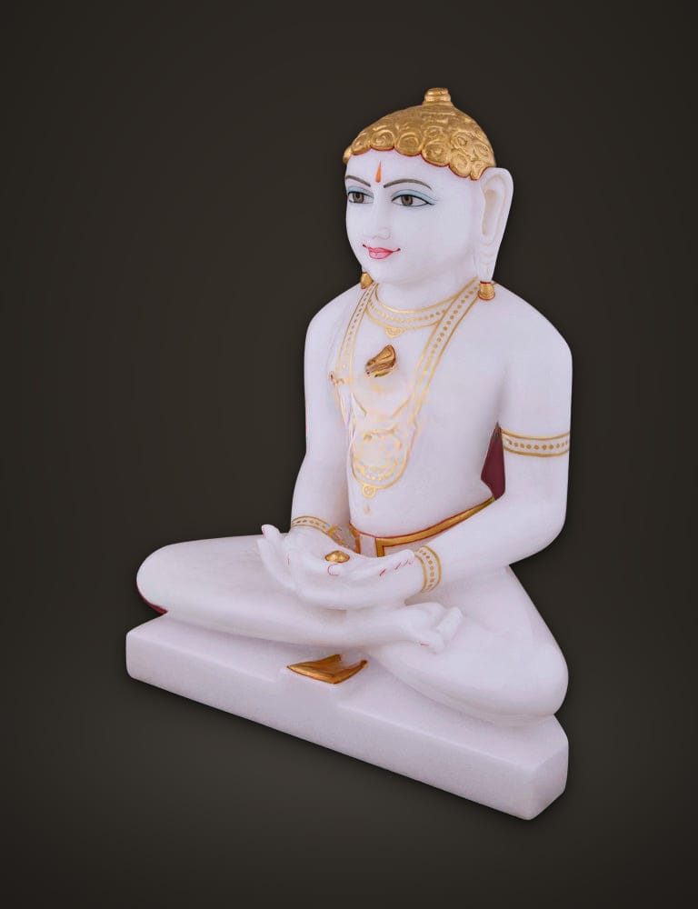 Jain Murti Mahavir in Marble 15 inch, additional view