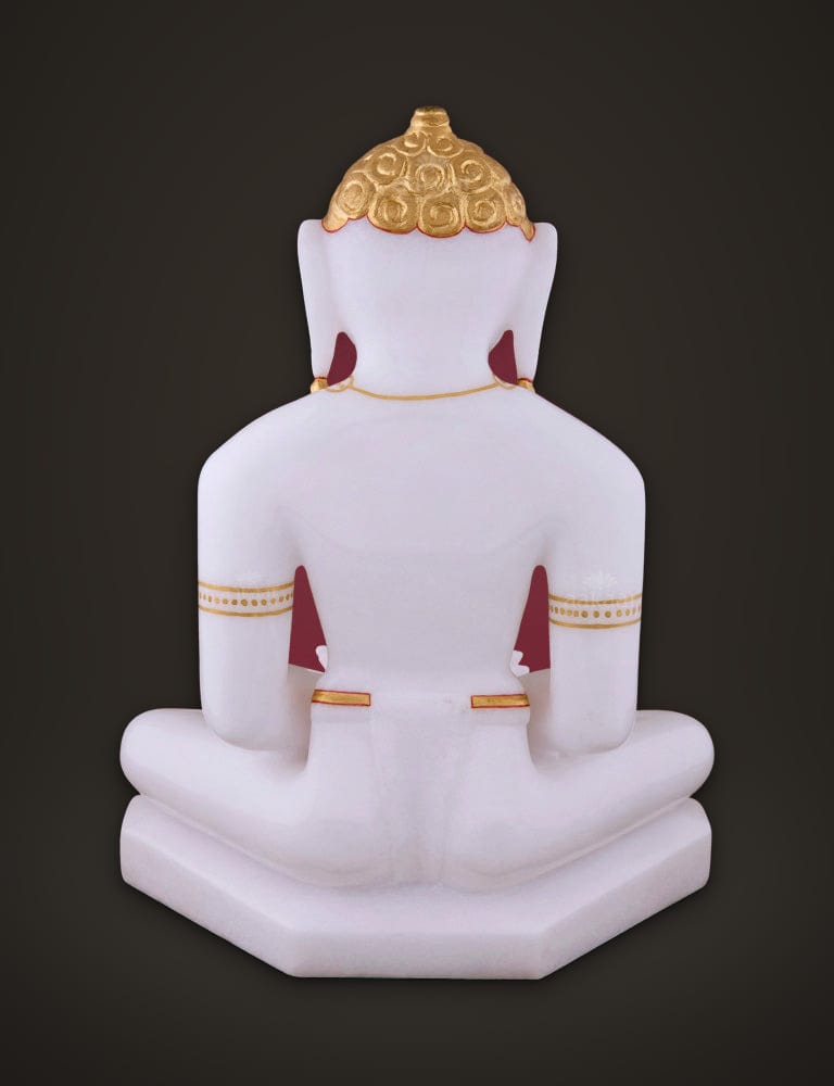 Jain Murti Mahavir in Marble 15 inch, additional view