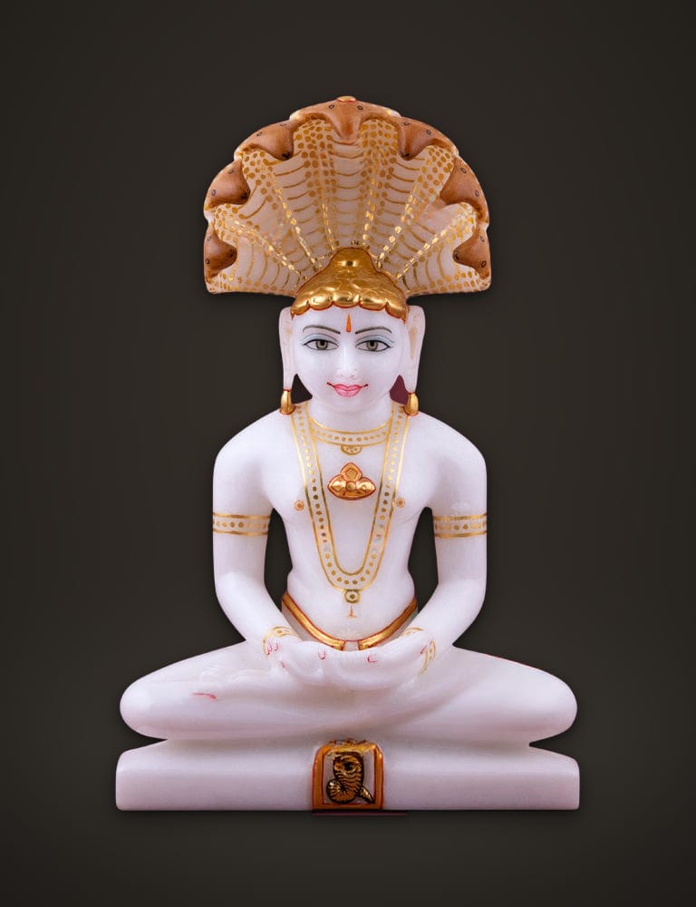 Jain Murti Parshwanath 9 inch (A), front view