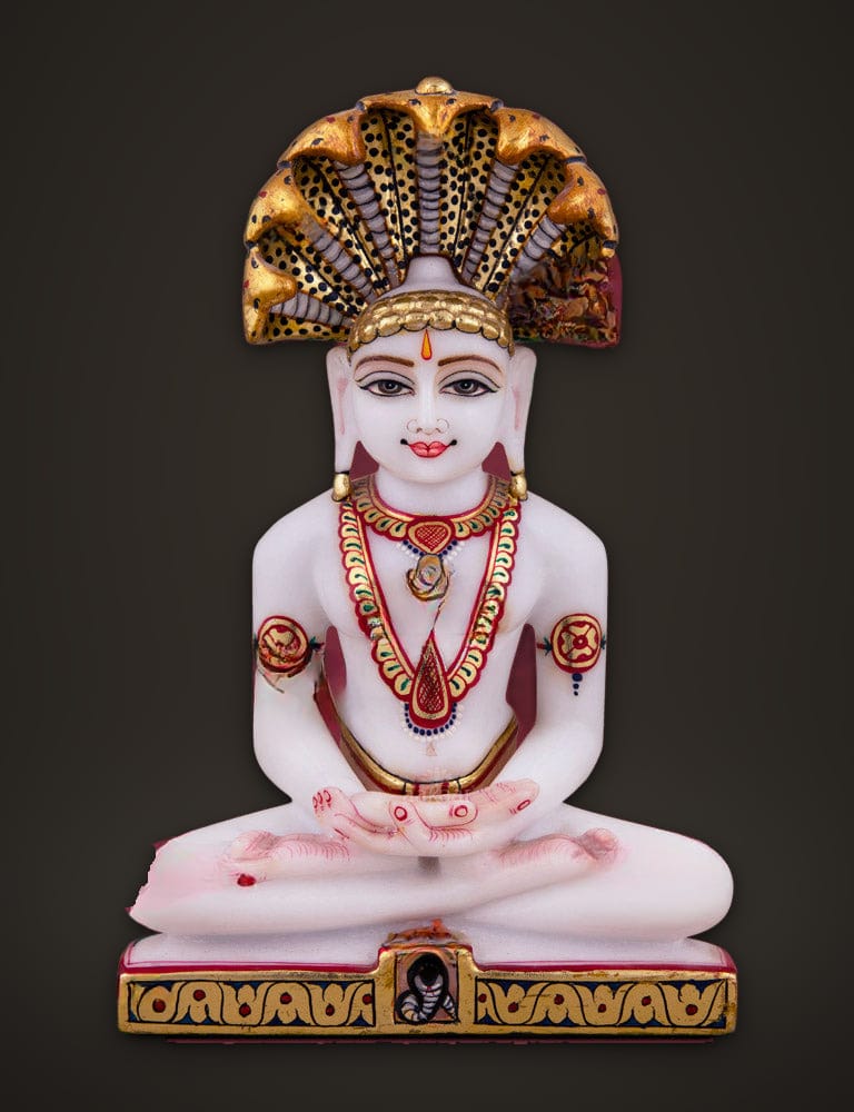 Jain Murti Parshwanath 9 inch, front view