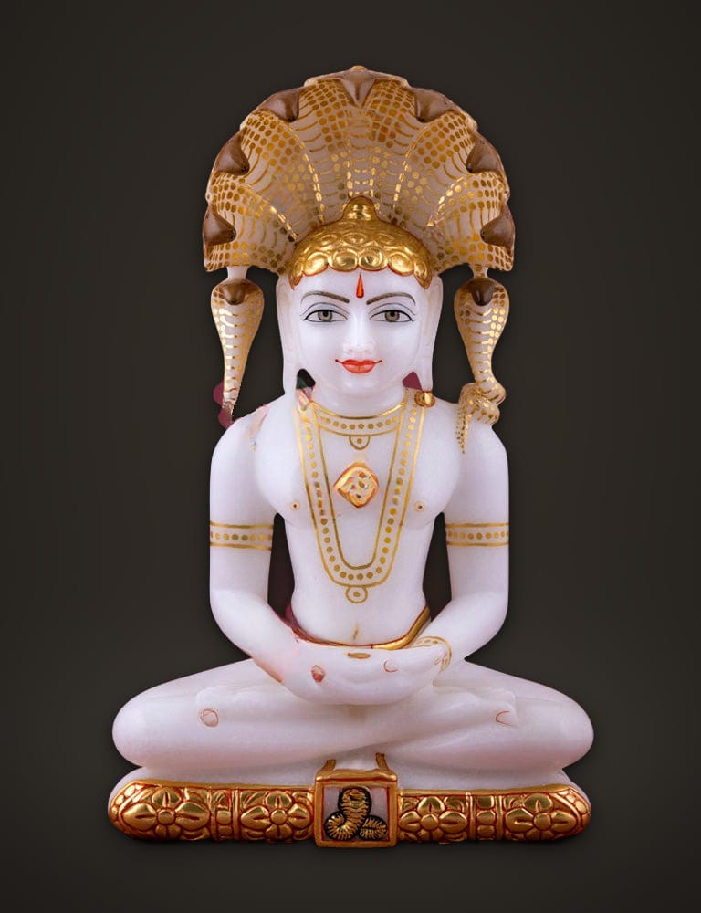 Jain Parshwanath Idol 11 inch, front view