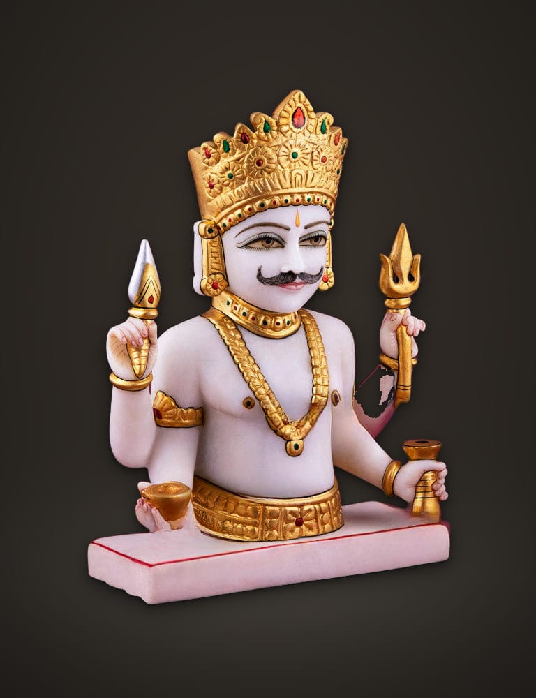 Marble Moorti Nakoda Bhairav 11 inch, additional view