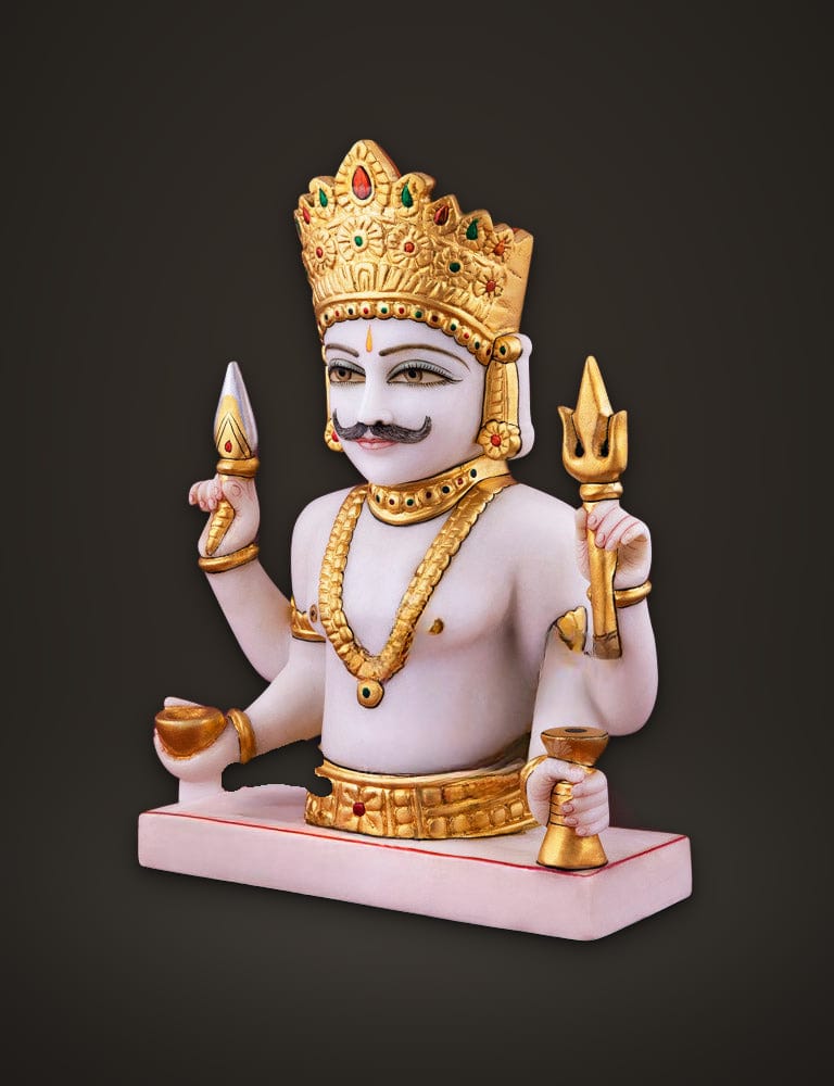 Marble Moorti Nakoda Bhairav 11 inch, additional view