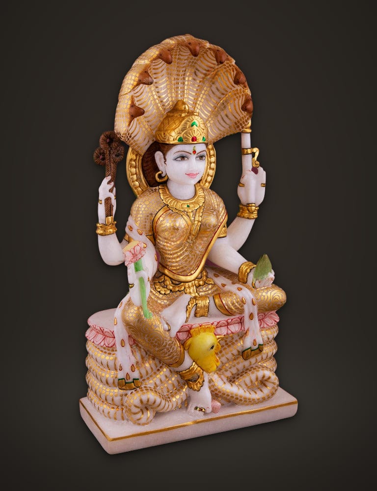 Marble Murti Padmavati Devi 15 inch, additional view