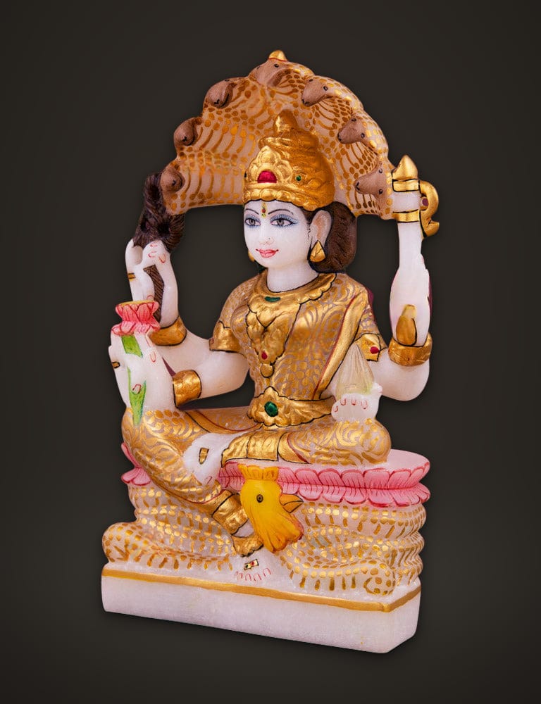 Marble Murti Padmavati Devi 7 inch, additional view