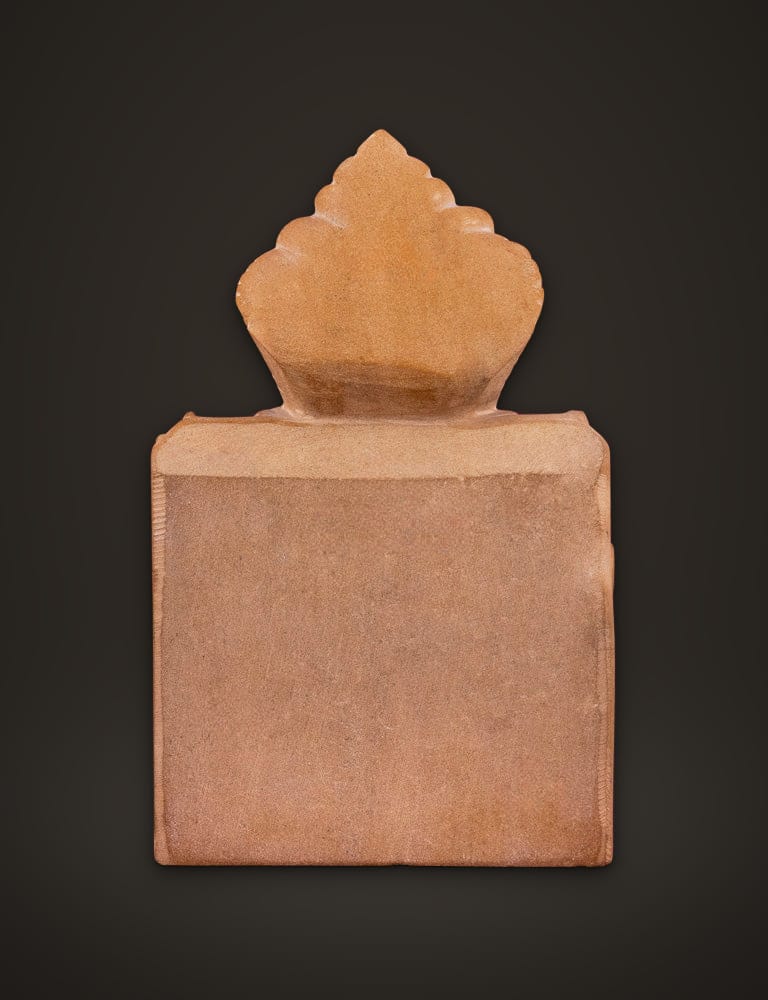 Nakoda Bhairav Idol in Yellow Sandstone 9 inch, additional view