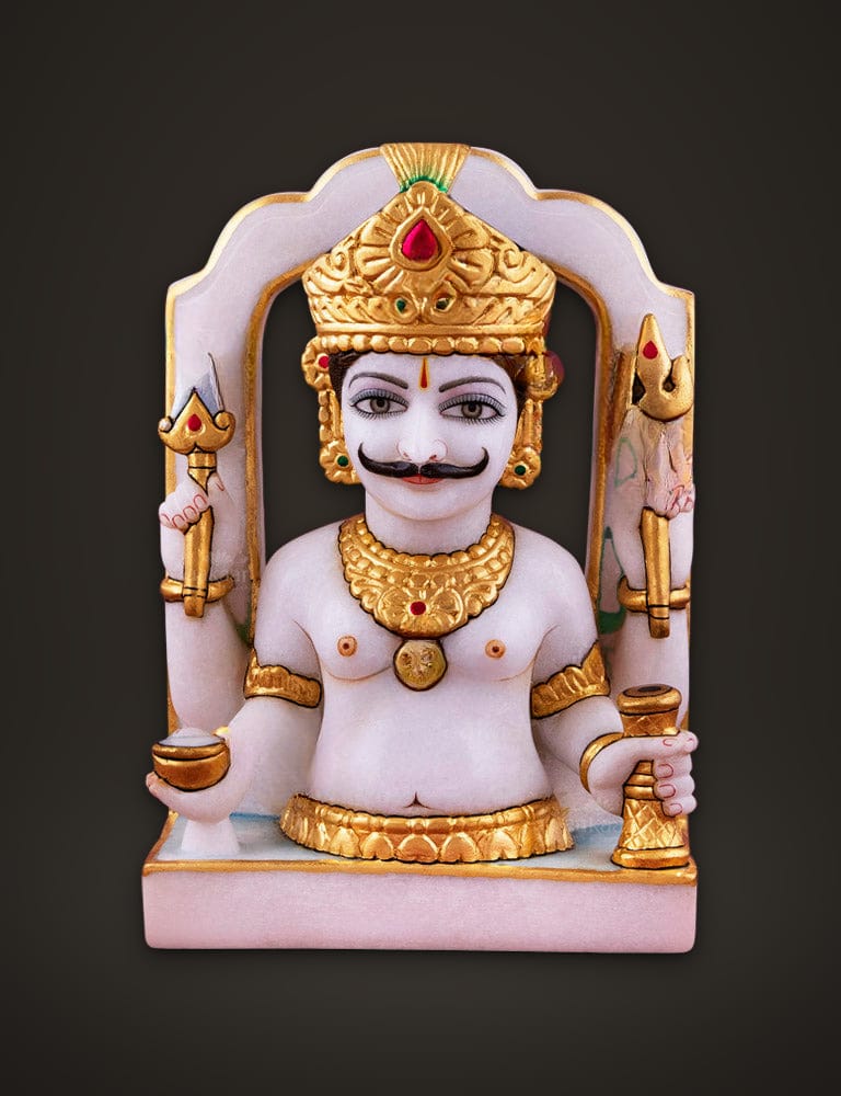 Nakoda Bhairav Idol 9 inch, front view