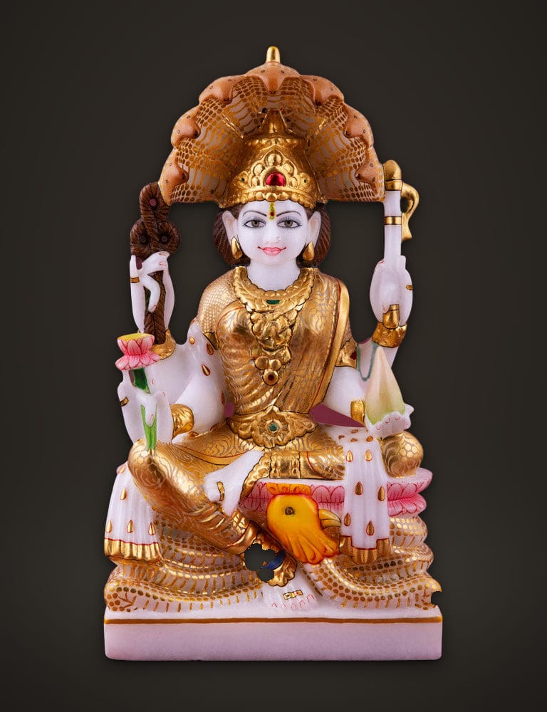 Padmavati Devi in Marble 11 inch, front view