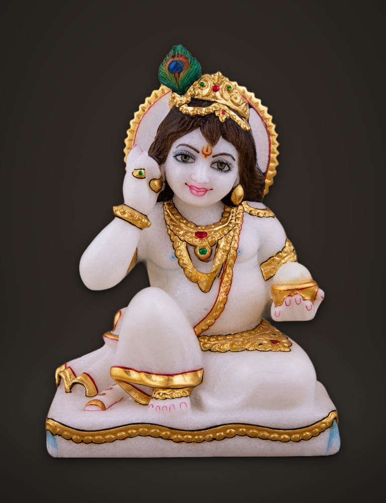 Baby Krishna Makhan Chor 7 inch, front view