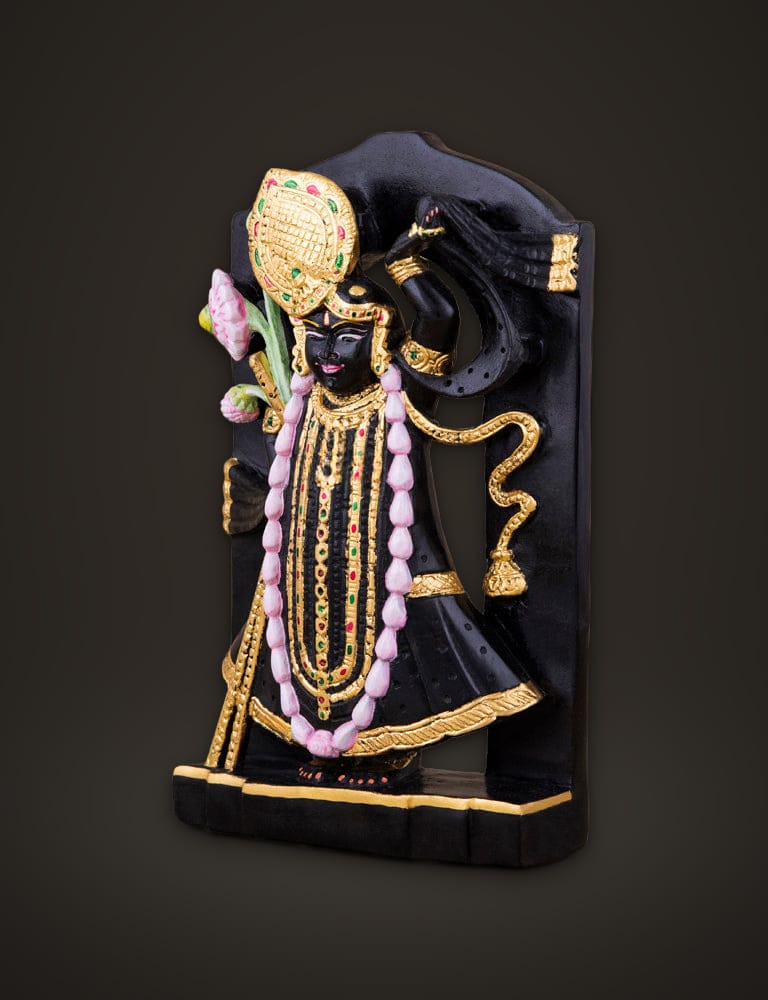 Black Marble Idol Shrinathji 8 inch, additional view