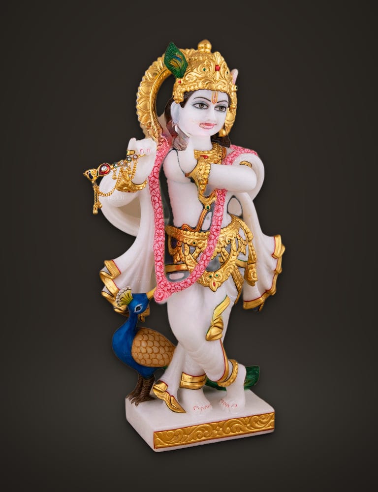 Marble Murti Krishna 15 inch, additional view