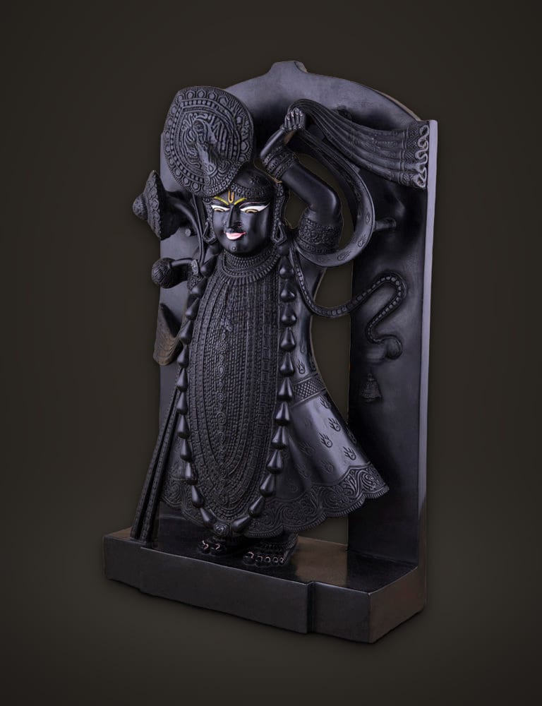 Shrinathji in Black Marble 18 inch, additional view
