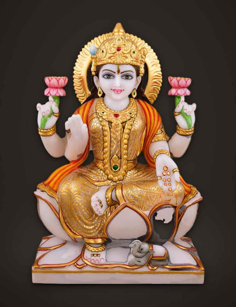 Goddess Lakshmi Idol 12 inch, front view