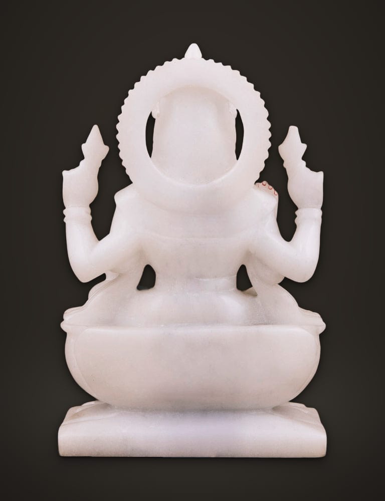 Goddess Lakshmi Moorti in Marble 6 inch, additional view