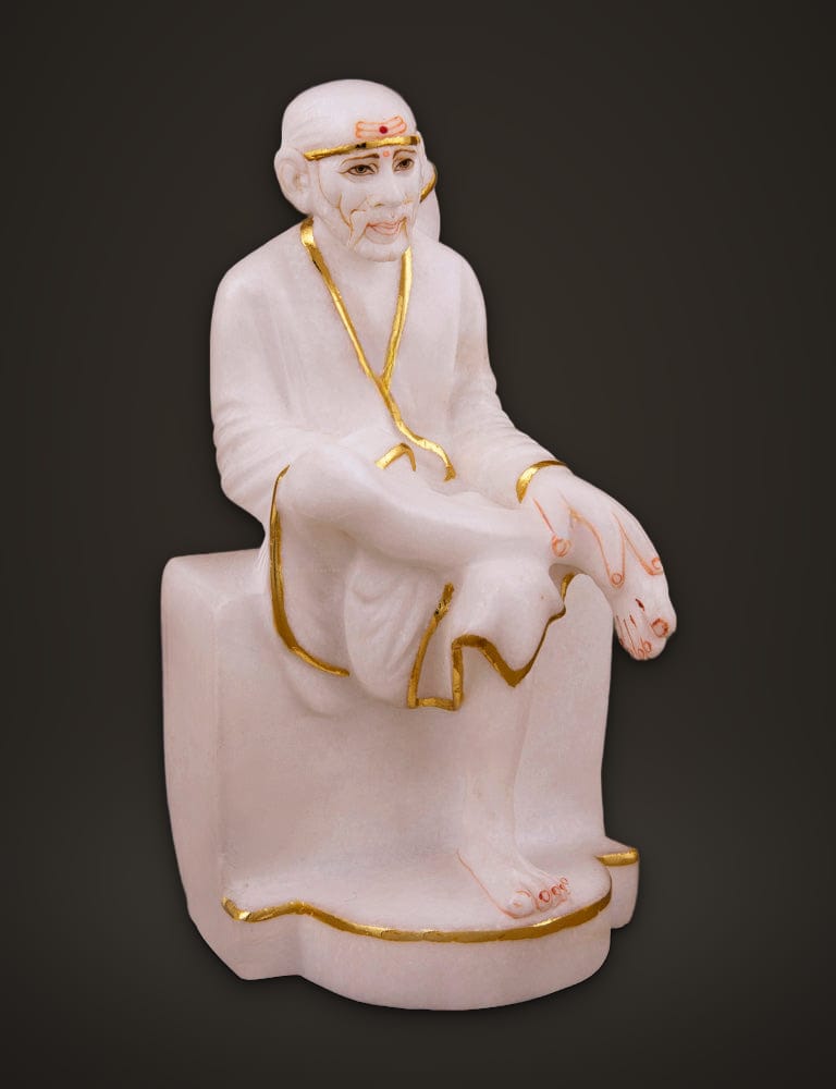 Marble Idol of Sai Baba 7 inch, additional view