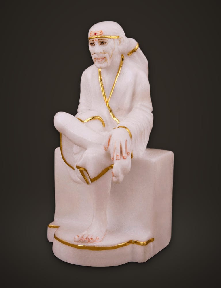 Marble Idol of Sai Baba 7 inch, additional view