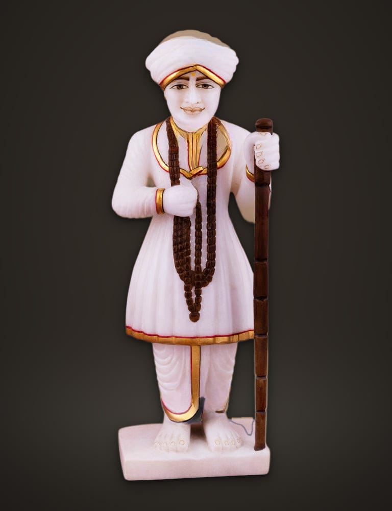 Marble Murti Jalaram Bappa 11 inch, front view