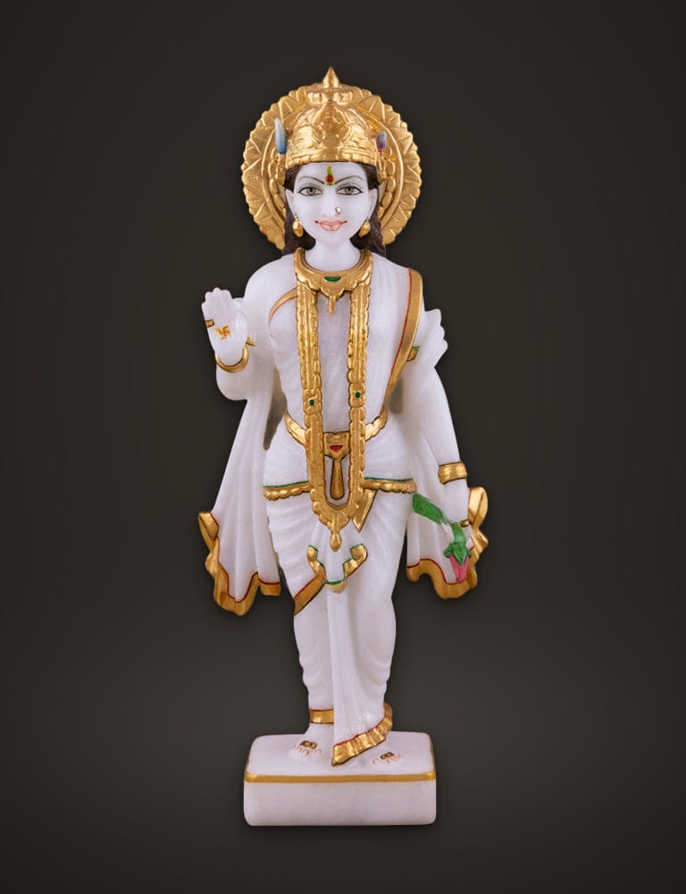 Marble Murti Vishnu Lakshmi 12 inch (A), additional view
