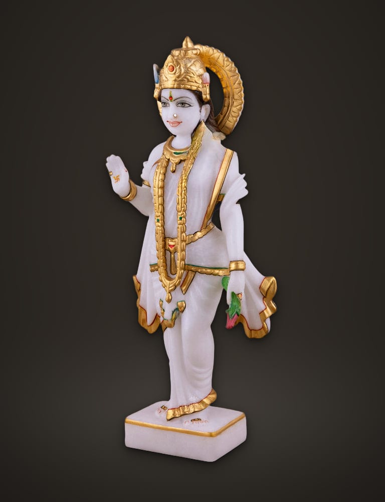 Marble Murti Vishnu Lakshmi 12 inch (A), additional view