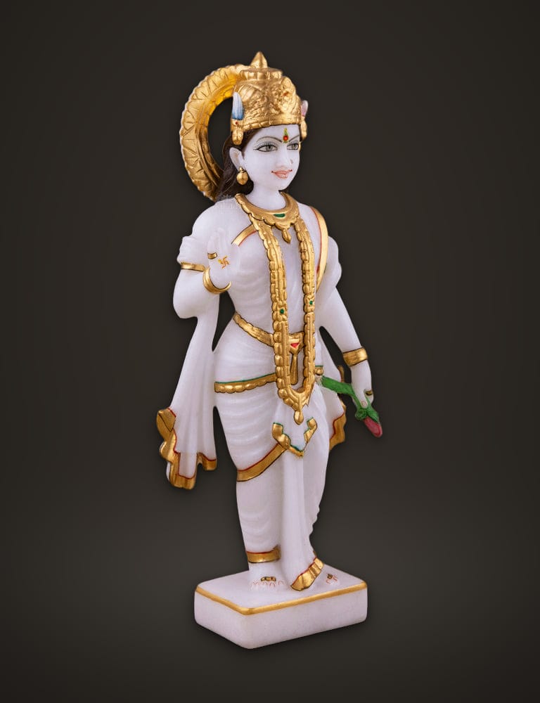 Marble Murti Vishnu Lakshmi 12 inch (A), additional view
